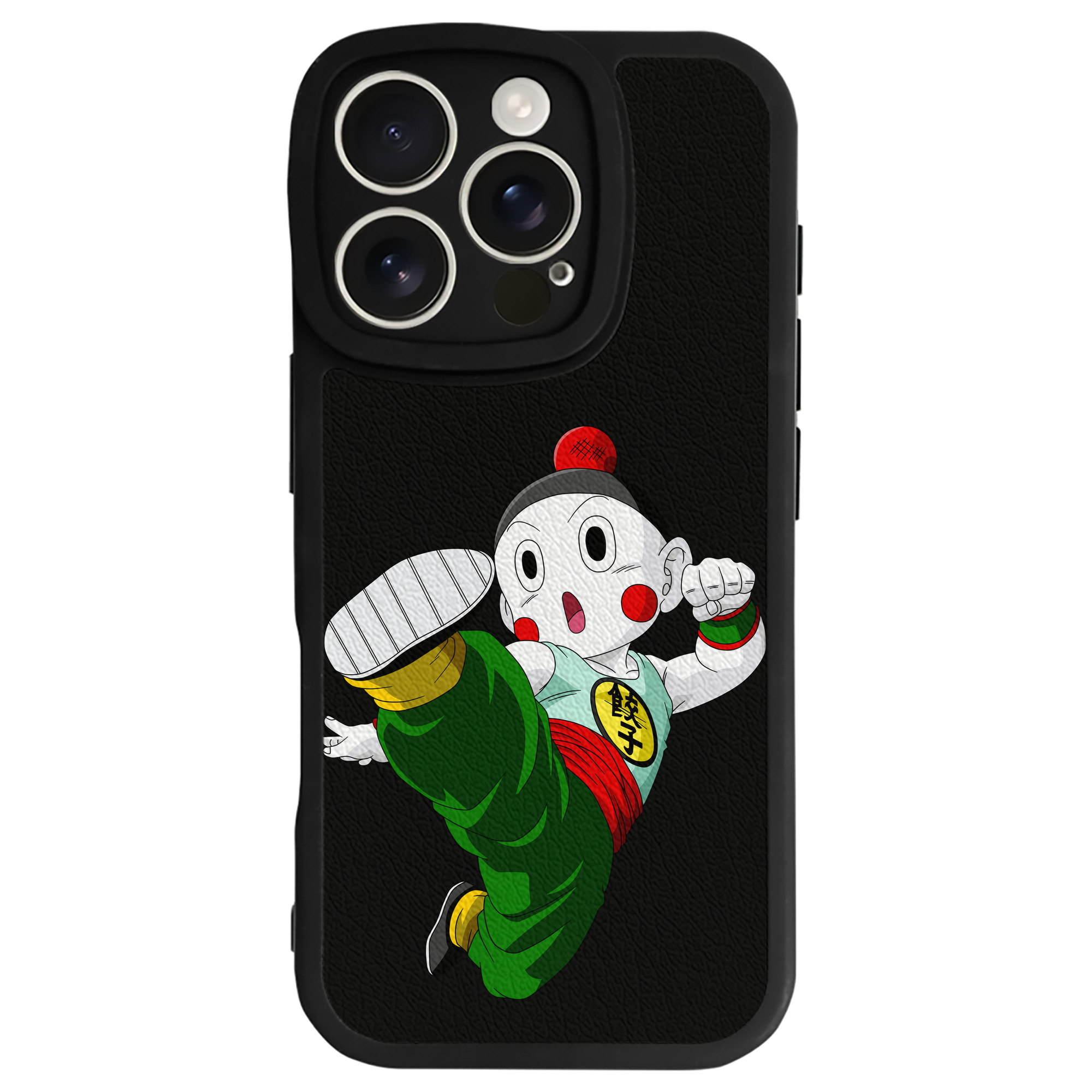 （画像用） ドラゴンボール 餃子（チャオズ）DRAGON BALL Chaoz 【iPhone 16シリーズ対応】シリコンスマホケース（レザー調） 材質：シリコン